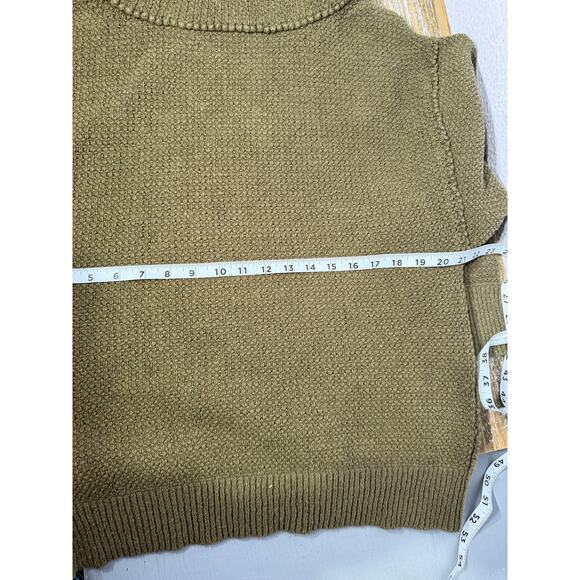 Free People Sweater Knit Cozy Mock Neck Army Green Womens XS - Picture 8 of 10